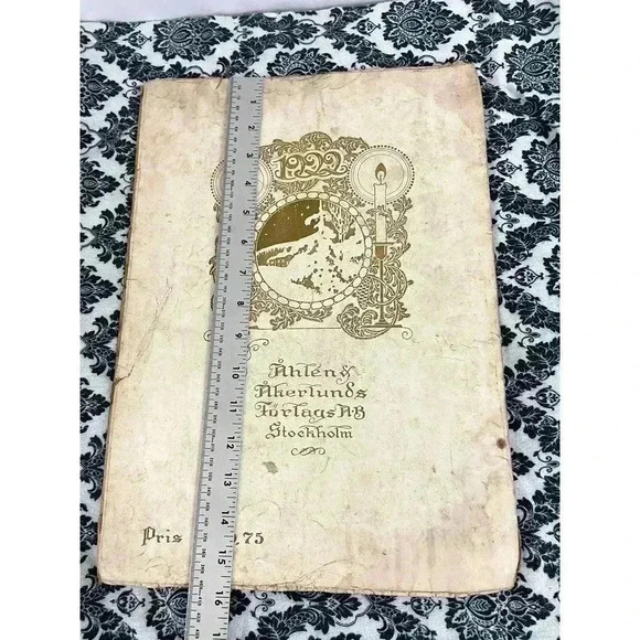 RARE Swedish Art Large Handmade Book 1922 Antique Artwork Reprints Cover - Picture 8 of 9